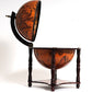 HomeRoots 17" x 17" x 22" Red Globe Bar 4 Legged Stand