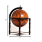 HomeRoots 17" x 17" x 22" Red Globe Bar 4 Legged Stand