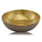 HomeRoots 17" x 17" x 4.5" Large Metal Round Bowl With Gold and Bronze Finish
