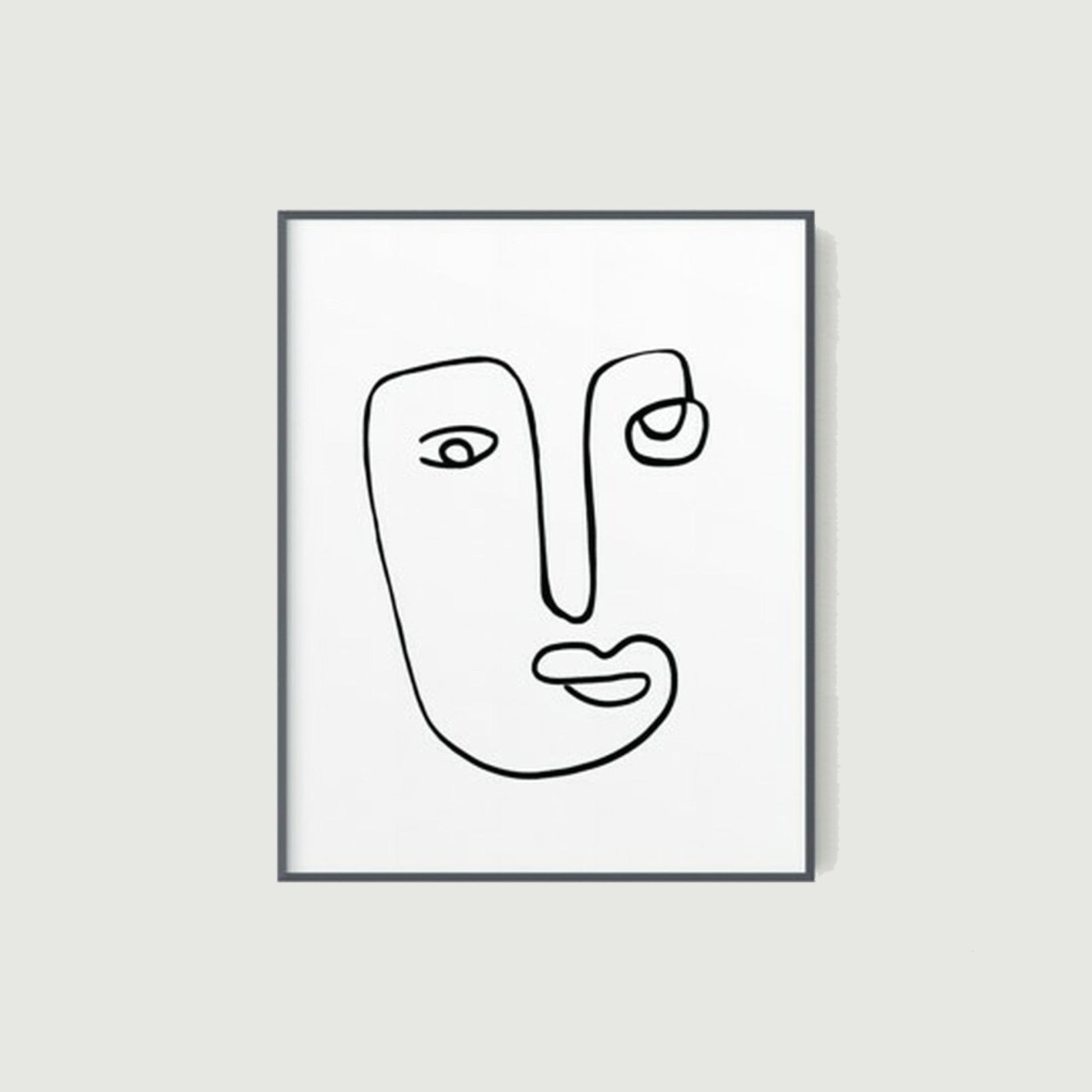HomeRoots 17" x 22" Contemporary Black and White Tribal Wall Art