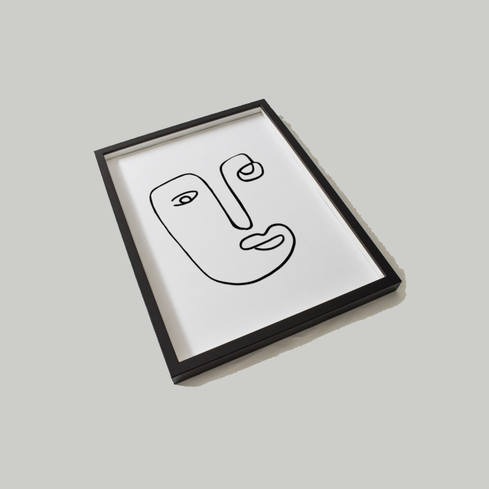 HomeRoots 17" x 22" Contemporary Black and White Tribal Wall Art
