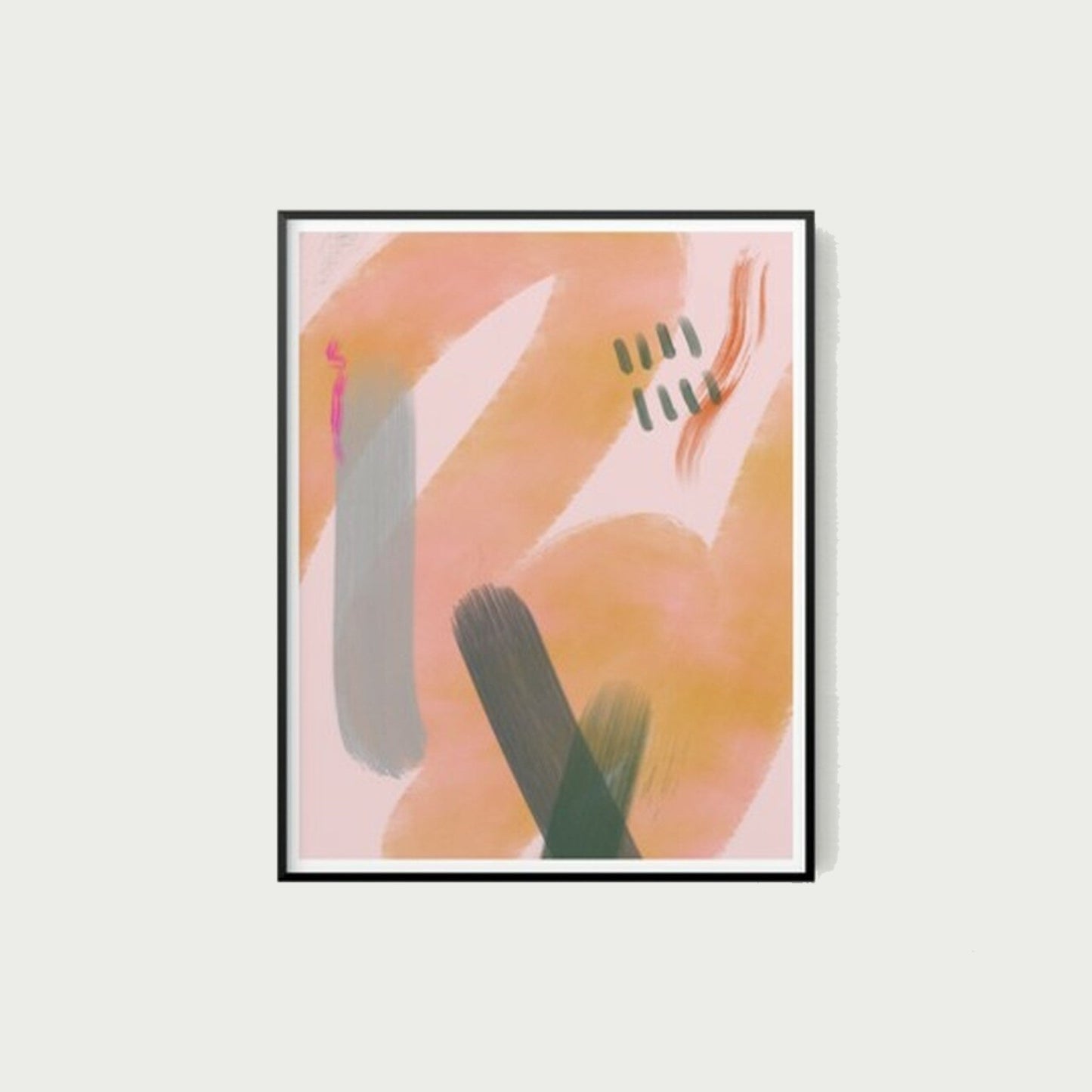 HomeRoots 17" x 22" Contemporary Cascade Abstract Watercolor Wall Art