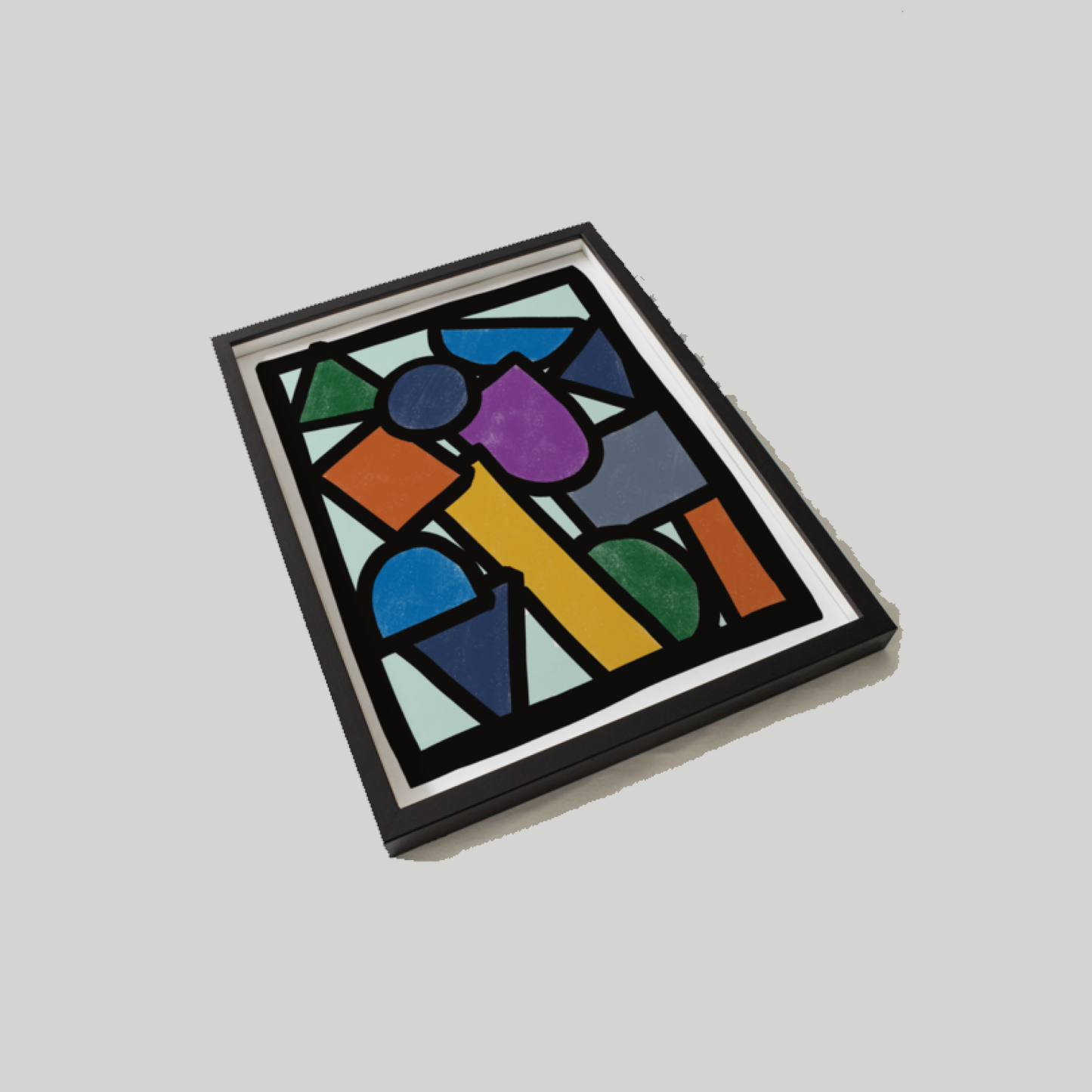 HomeRoots 17" x 22" Contemporary Elementary Abstract Wall Art
