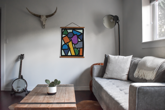 HomeRoots 17" x 22" Contemporary Elementary Abstract Wall Art