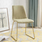HomeRoots 17" x 23" x 32" Light Green Fabric And Gold Accent Chair