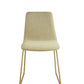 HomeRoots 17" x 23" x 32" Light Green Fabric And Gold Accent Chair
