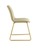 HomeRoots 17" x 23" x 32" Light Green Fabric And Gold Accent Chair