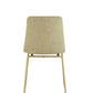 HomeRoots 17" x 23" x 32" Light Green Fabric And Gold Accent Chair