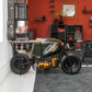 HomeRoots 17" x 70.5" x 33" Vector Bike Bar With Black and Gold Finish