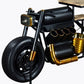 HomeRoots 17" x 70.5" x 33" Vector Bike Bar With Black and Gold Finish