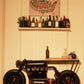 HomeRoots 17" x 70.5" x 33" Vector Bike Bar With Black and Gold Finish