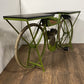 HomeRoots 17" x 71" x 33.5" HD Bike Counter in Antiqued Green Finish