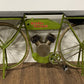 HomeRoots 17" x 71" x 33.5" HD Bike Counter in Antiqued Green Finish