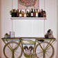 HomeRoots 17" x 71" x 33.5" HD Bike Counter in Antiqued Green Finish