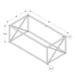 HomeRoots 17.25" Chrome Metal and Clear Tempered Glass Coffee Table