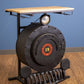 HomeRoots 17.5" x 28.5" x 36" Steam Engine Bar Counter With Antiqued Black Finish