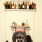 HomeRoots 17.5" x 28.5" x 36" Steam Engine Bar Counter With Antiqued Black Finish