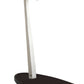 HomeRoots 17.75" x 13.75" x 23.75" Particle Board Tempered Glass Accent Table With Black and Silver Finish