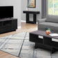 HomeRoots 17.75" x 42.25" x 18" BlackGrey Top With Storage Coffee Table