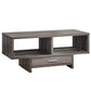 HomeRoots 17.75" x 42.25" x 18" Dark Taupe With Storage - Coffee Table