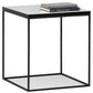 HomeRoots 18" Acrylic Contempo Square Coffee Table With Black and White Finish