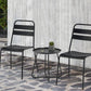HomeRoots 18" Aluminum Indoor And Outdoor Round End Table in Gray Finish