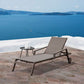 HomeRoots 18" Aluminum Indoor And Outdoor Round End Table in Gray Finish