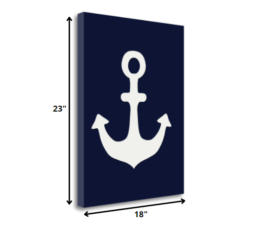 HomeRoots 18" Anchor's Down Giclee Wrap Canvas Wall Art