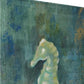 HomeRoots 18" Aqua Blue Seahorse Giclee Wrap Canvas Wall Art