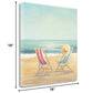 HomeRoots 18" Beach Chairs on the Sand Giclee Canvas Wall Art