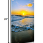 HomeRoots 18" Beautiful and Vibrant Sunset at the Beach Giclee Wrap Canvas Wall Art