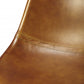 HomeRoots 18" Brown Faux Leather Side Chair With Copper Base Finish