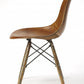 HomeRoots 18" Brown Faux Leather Side Chair With Copper Base Finish