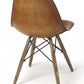 HomeRoots 18" Brown Faux Leather Side Chair With Copper Base Finish