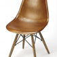 HomeRoots 18" Brown Faux Leather Side Chair With Copper Base Finish