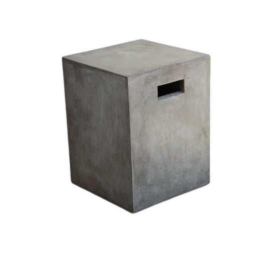 HomeRoots 18" Concrete Dining Stool In Dark Gray