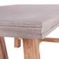 HomeRoots 18" Concrete and Solid Acacia Wood Coffee Table