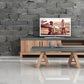 HomeRoots 18" Concrete and Solid Acacia Wood Coffee Table