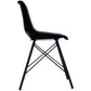 HomeRoots 18" Faux Leather Side Chair in Black Finish