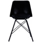 HomeRoots 18" Faux Leather Side Chair in Black Finish