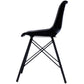 HomeRoots 18" Faux Leather Side Chair in Black Finish