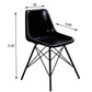 HomeRoots 18" Faux Leather Side Chair in Black Finish