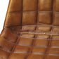 HomeRoots 18" Faux Leather Tufted Side Chair in Brown Finish