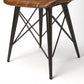HomeRoots 18" Faux Leather Tufted Side Chair in Brown Finish
