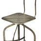 HomeRoots 18" Iron Swivel Side Chair With Wood Brown Finish
