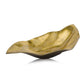 HomeRoots 18" Modern Wavy Aluminum Centerpiece Bowl in Gold Finish