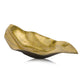 HomeRoots 18" Modern Wavy Aluminum Centerpiece Bowl in Gold Finish
