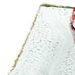 HomeRoots 18" Mouth Blown Rectangular Edge Gold Leaf Serving Platter or Tray