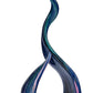 HomeRoots 18 MultiColor Art Glass Centerpiece on Black Crystal Base