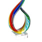 HomeRoots 18 MultiColor Art Glass Centerpiece on Crystal Base